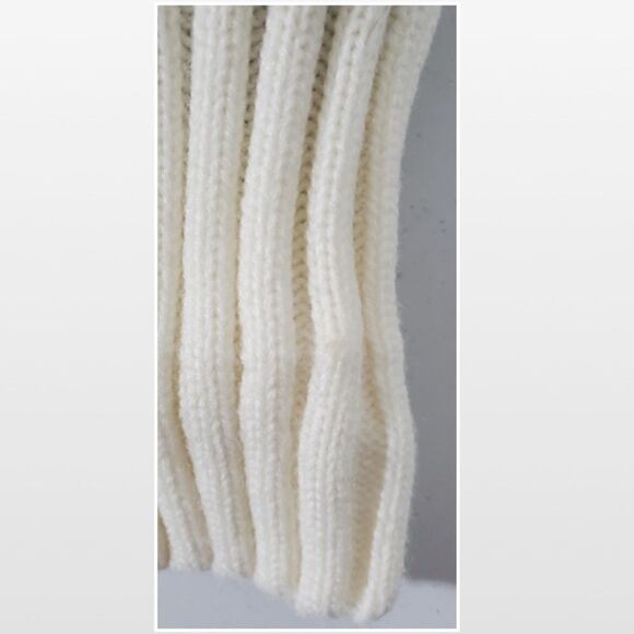 New Double Pompoms Beanie Hat Toddler Kid Cream Chunky Knit - Picture 12 of 14